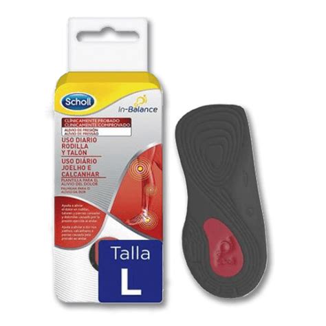 Plantillas uso diario Rodilla y talón Scholl In Balance talla L 1 Par