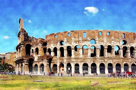 Colosseum Rome Painting By Justyna Jaszke Jbjart