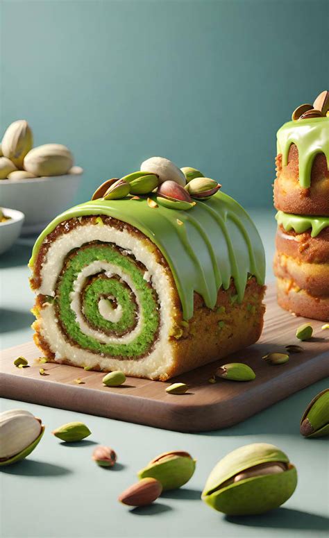 Pistachio Nut Cake Roll By Nezukorempadeviart07 On Deviantart