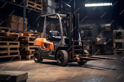 Premium AI Image | A forklift and a pallet