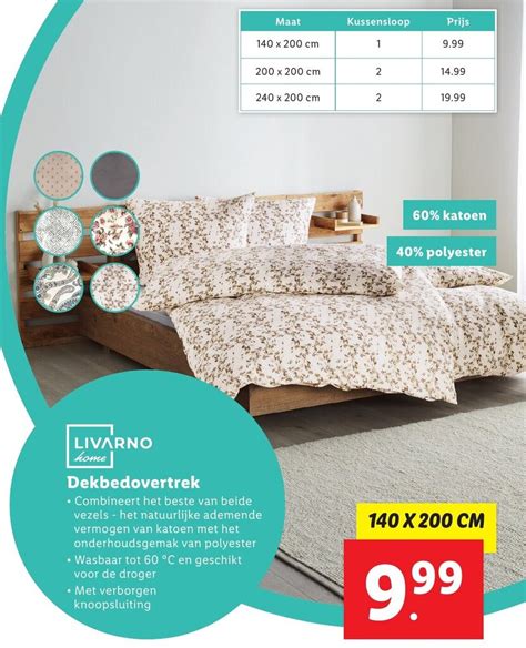 Dekbedovertrek 140 X 200 Cm Aanbieding Bij Lidl