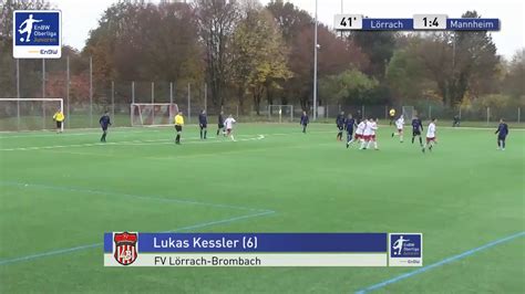 B Junioren Fv Loerrach Brombach Vs Sv Waldhof Mannheim Lukas