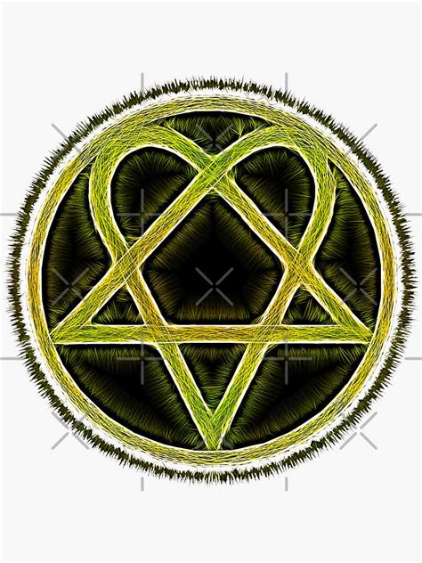 "Heartagram" Sticker by eyevoodoo | Redbubble