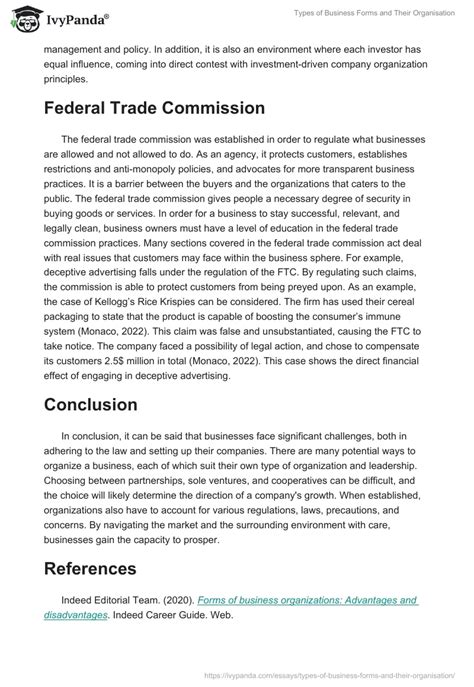 Types of Business Forms and Their Organisation - 689 Words | Essay Example