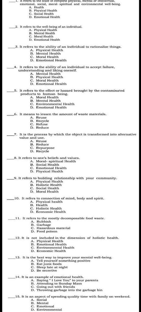 Read The Question Carefully Write The Letter Of Your Answer In A Sheet