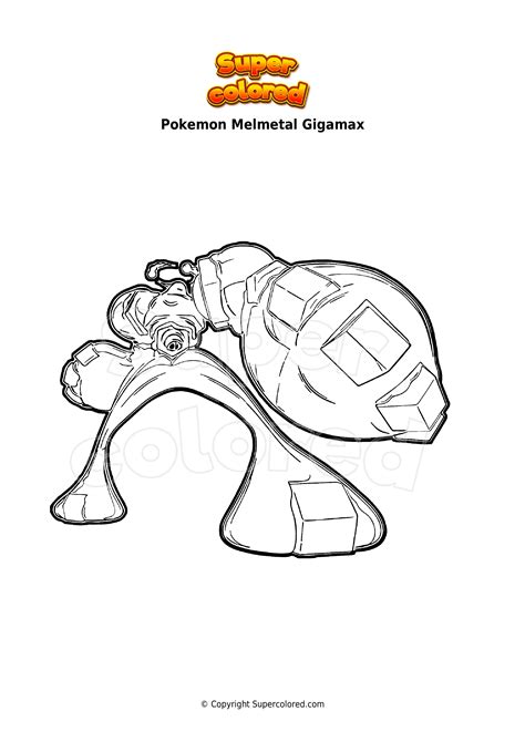 Disegno Da Colorare Pokemon Melmetal Gigamax Supercolored The Best