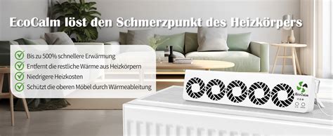 Ecocalm Heizk Rper Ventilator Mit Verbesserten L Fter Intelligenter