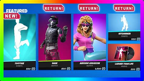 NEW RETURN TOOTSEE Gage Aerobic Assassin Hitchhiker Fortnite