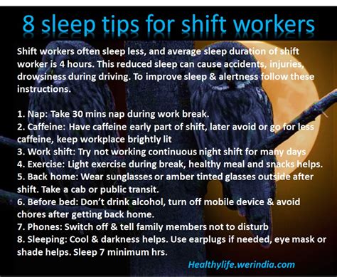 8 Sleep Tips For Shift Workers Healthylife Werindia