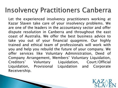 Ppt Personal Insolvency Practitioners By Kazar Slaven Powerpoint