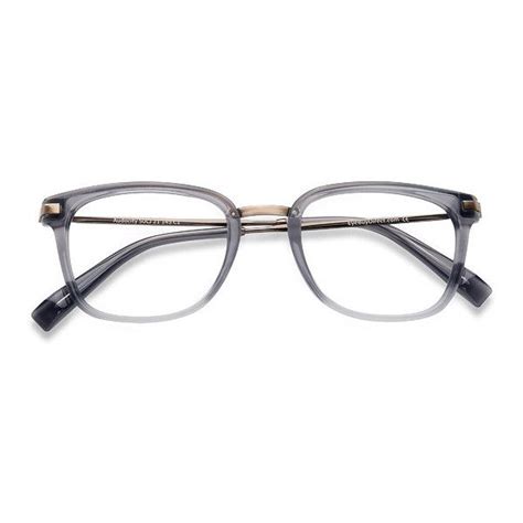 Women S Audacity Gray Square Metal 17869 Rx Eyeglasses 52 Liked On Polyvore Featuring