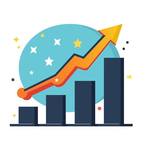 Premium Vector Growth Graph With Growth Arrow Vector