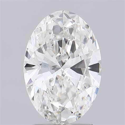 Igi 2 01ct H Vs2 Oval Cut Lab Grown Diamond Symmetry Excellent At