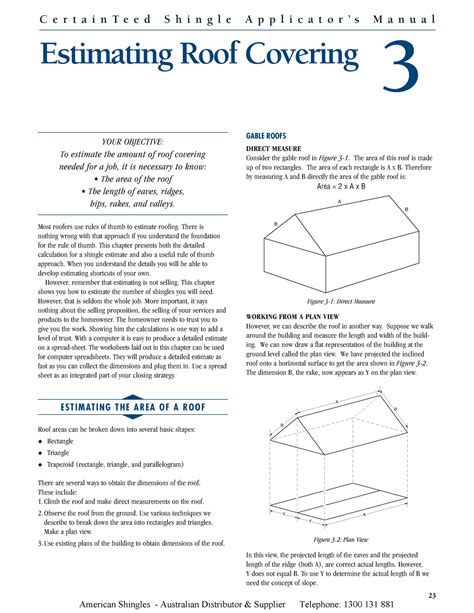Estimate roofing cost - Lecture notes 3-6 - 23 YOUR OBJECTIVE: To