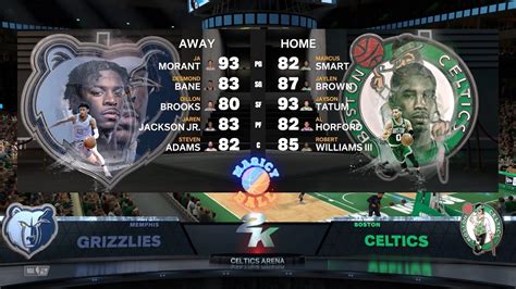 Dramatic Play On Nba K Memphis Grizzlies Vs Boston Celtics Pc