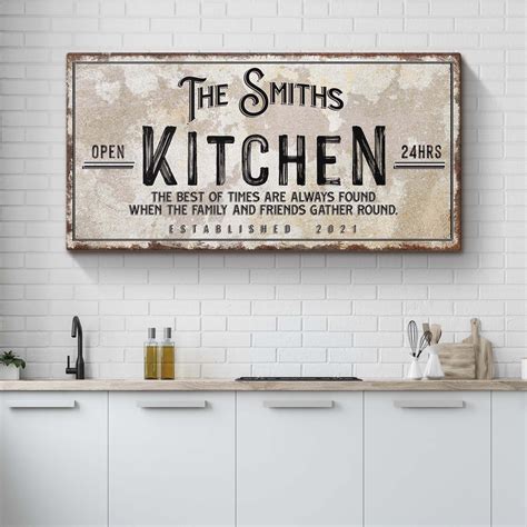 Personalized Kitchen Signs Custom Kitchen Sign Personalized Etsy