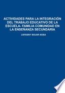 Actividades Para La Integraci N Del Trabajo Educativo De La Escuela