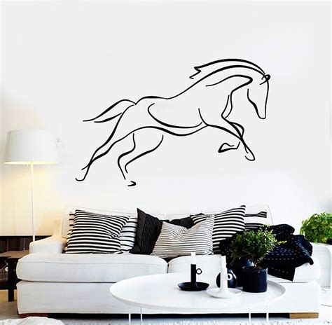 Vinyl Wall Decal Horse Abstract Animals Galloping Silhouette Stickers — Wallstickers4you