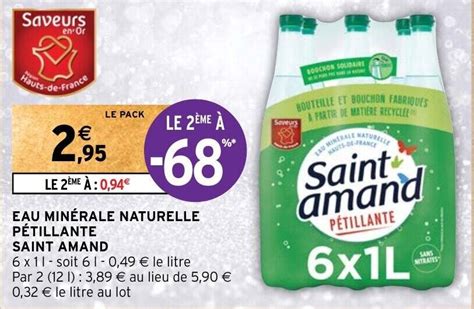 Promo Eau Min Rale Naturelle P Tillante Saint Amand Chez Intermarch