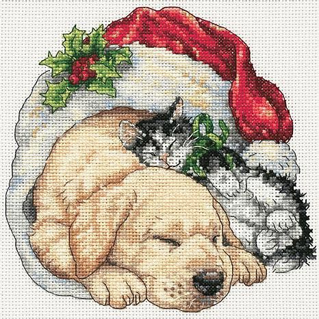 Dimensions Gold Petite Counted Cross Stitch Kit 6X6 - Christmas Morning ...