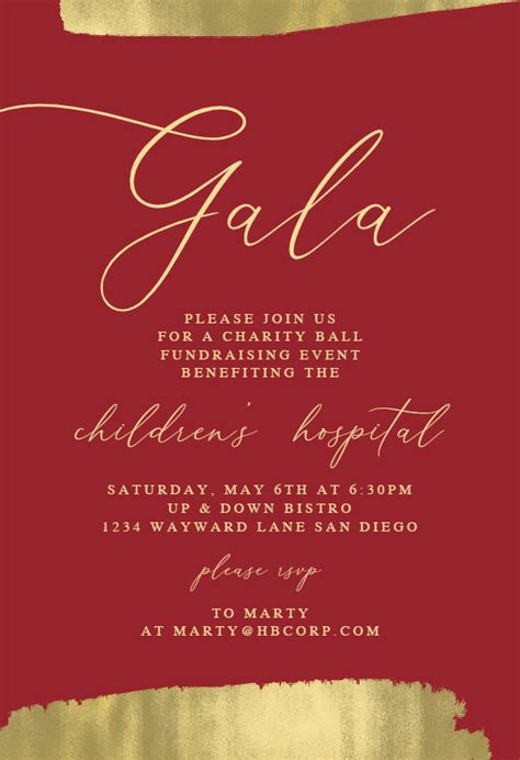 Gala Invitation Templates Free Greetings Island