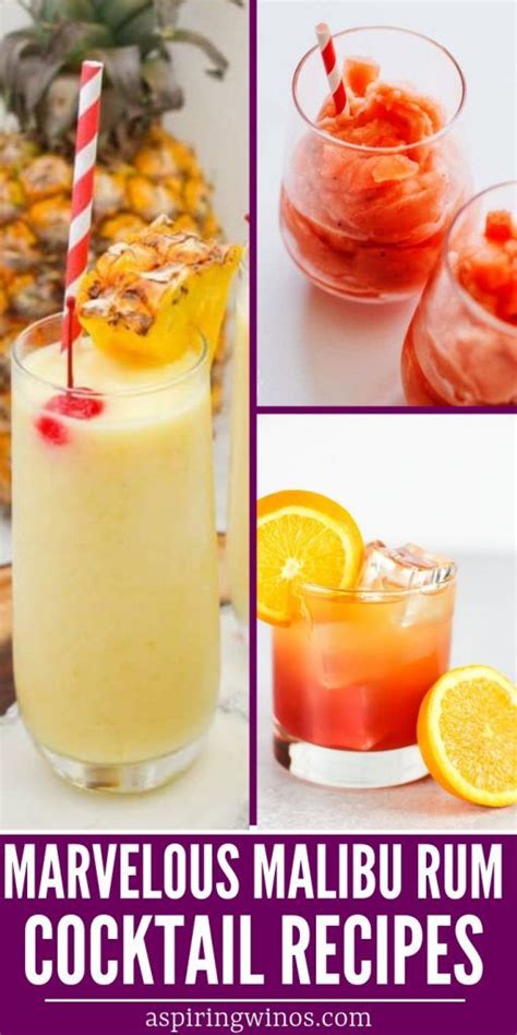 Marvelous Malibu Rum Cocktails Malibu Rum Rum Recipes Rum Drinks