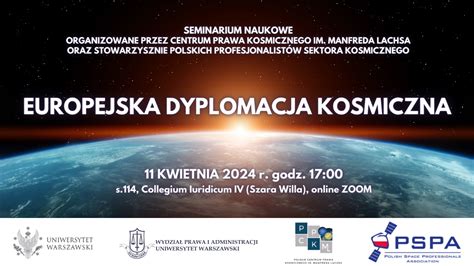 Seminarium Naukowe Pt Europejska Dyplomacja Kosmiczna WPiA