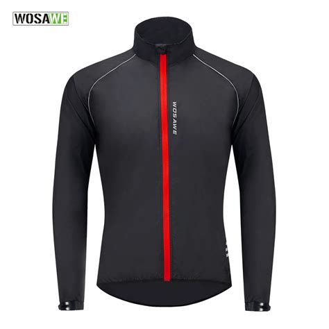 Wosawe Veste De Cyclisme Portable Réfléchissante Coupe vent