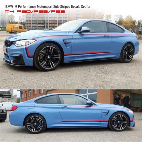 Bmw M Performance Motorsport Side Stripes Decals Set For M F Ebay