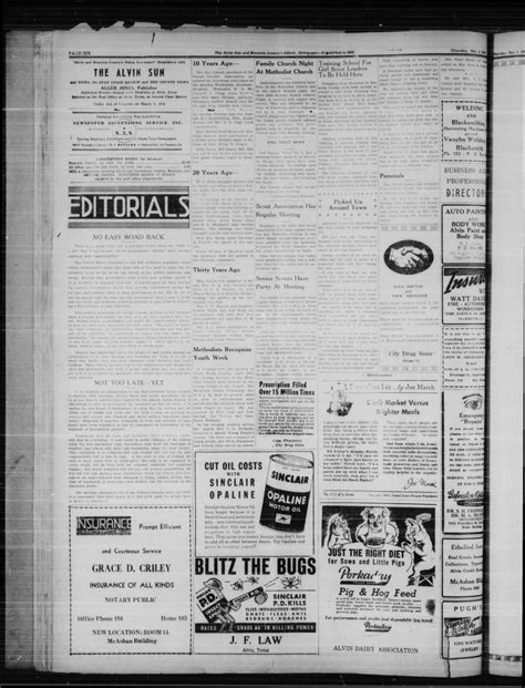 The Alvin Sun (Alvin, Tex.), Vol. 55, No. 40, Ed. 1 Thursday, May 3 ...