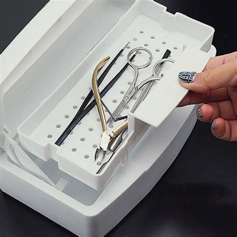 New Pro Nail Sterilizer Tray Sterilization Box Disinfection Manicure ...