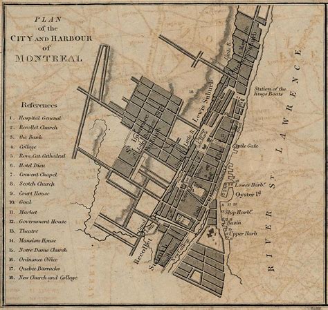 So Many Ancestors Mappy Monday Plan Of The City And Harbour Of Montreal