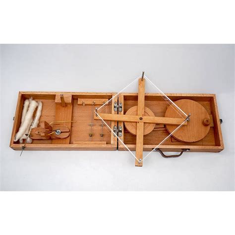 Wooden Box Charkha Spinning Wheel Premium Snooplay