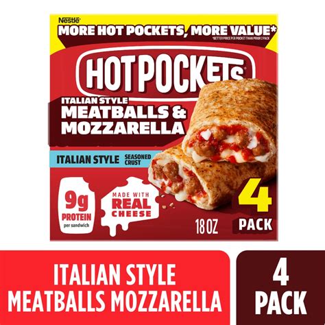 Hot Pockets Meatballs And Mozzarella Frozen Snacks Air Fryer Snacks 4