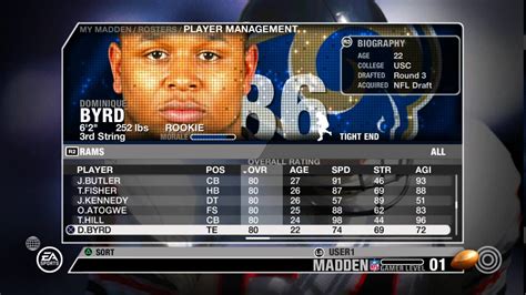 2006 2007 St Louis Rams Old Roster Information Madden Nfl 07 Ps3 Video