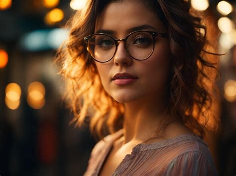 Premium Photo Hot Skirt Woman In Glasses Showing Cheeks Photography