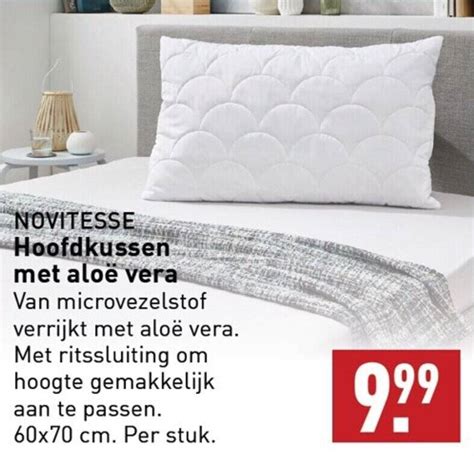 Novitesse Hoofdkussen Met Alo Vera X Cm Aanbieding Bij Aldi