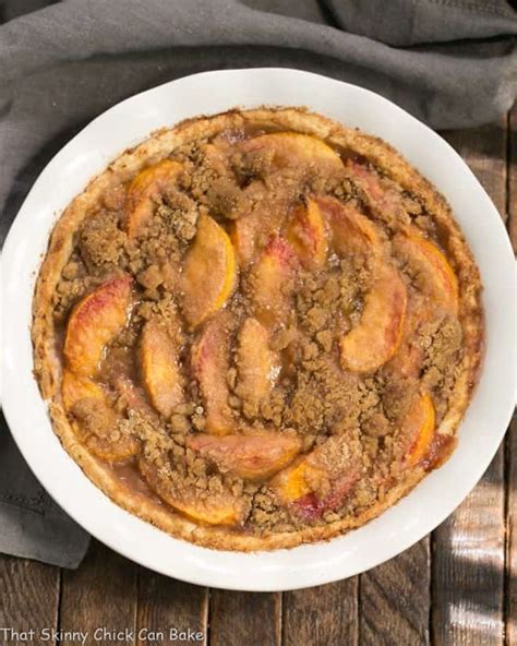 Easy Peach Crumb Pie That Skinny Chick Can Bake