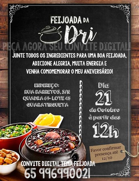 Convite Tema Feijoada