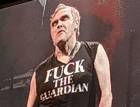 Morrissey Wears Fuck The Guardian T Shirt During LA Show