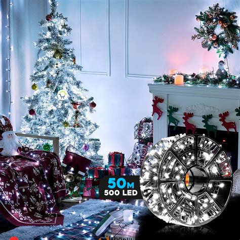 Luz Led Lineal 50 Metros 500 Led Luces Navidad Cable Verde 150