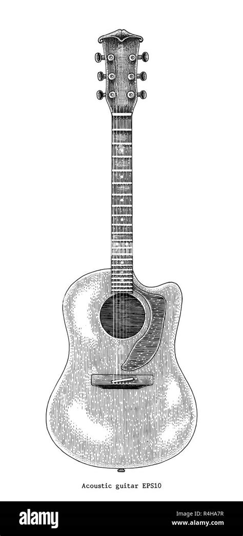 How To Draw An Acoustic Guitar