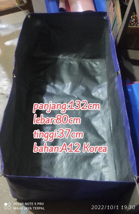 132x80x37 A12 Korea Kolam Terpal Ikan Kotak Kuwalitas Terjamin Super