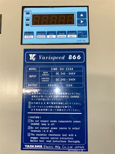 Yaskawa Varispeed Cimr Svj Aa Servo Driver Ebay