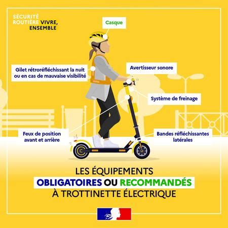 SÉCURITÉ TROTTINETTES ÉQUIPEMENTS OBLIGATOIRES OU RECOMMANDÉS 2023