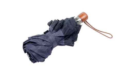 Mens Closed Umbrella In Dark Blue Isolated On A Isolated Weather