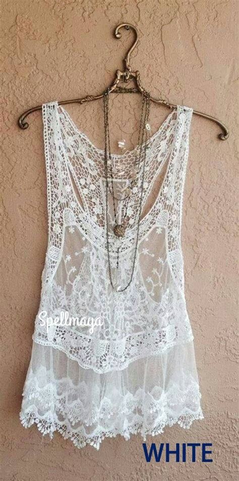 Sheer Lace Tank Top Boho Lace Top Romantic Lace Top Swim Etsy