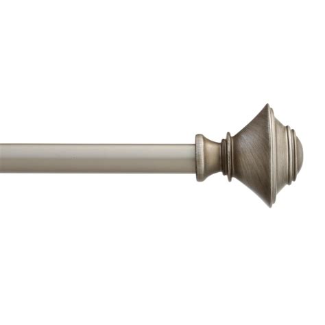 Style Selections In To In Pewter Steel Single Curtain Rod At