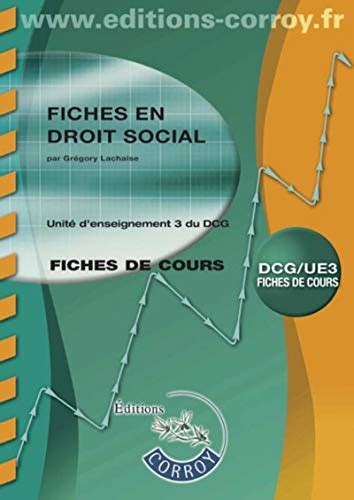 Fiches En Droit Social Ue Du Dcg By Lachaise Gregory Goodreads