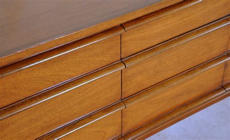 Select Modern Mid Century Triple Dresser Credenza